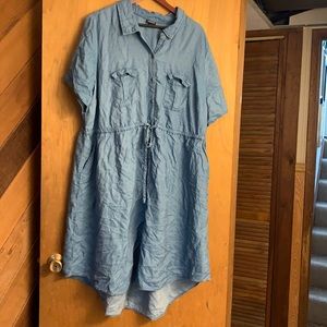 Chambray button up dress